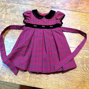 Talbots kids Christmas holiday dress SZ 12‎ months plaid
